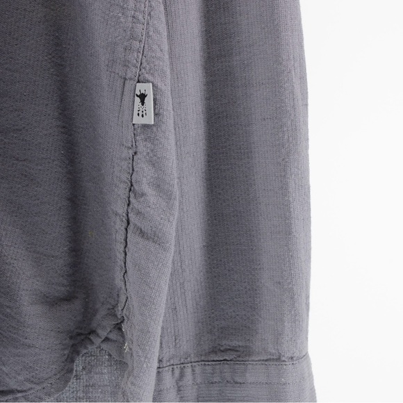 American Tall Slate Grey Linen Blend Long Sleeve Button up Breathable XLT - Picture 4 of 10